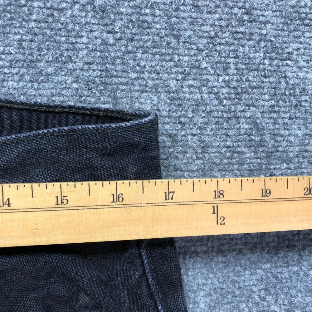 Levis 501 Original Fit Jeans Mens 33x34 Black Straight Leg Button Fly Denim
